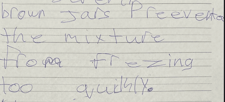 Example of Handwriting Before Our Methods